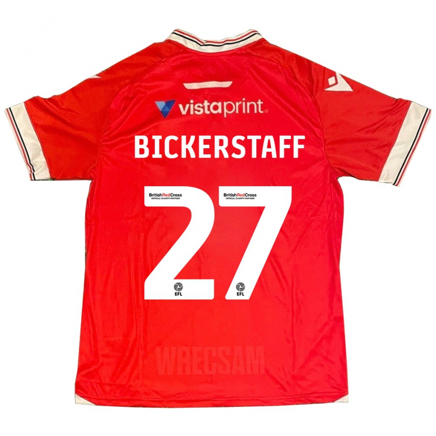 Niño Camiseta Jake Bickerstaff #27 Rojo 1ª Equipación 2023/24 La Camisa