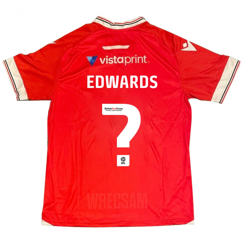 Niño Camiseta Callum Edwards #0 Rojo 1ª Equipación 2023/24 La Camisa