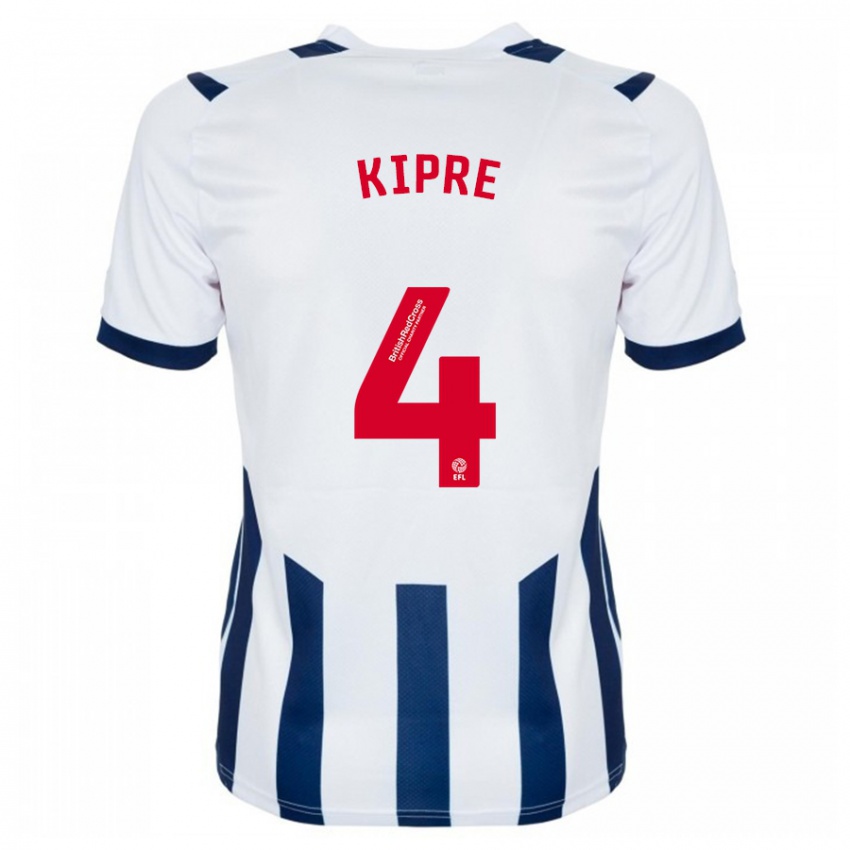 Niño Camiseta Cédric Kipré #4 Blanco 1ª Equipación 2023/24 La Camisa