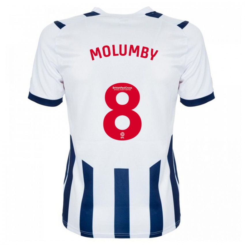 Niño Camiseta Jayson Molumby #8 Blanco 1ª Equipación 2023/24 La Camisa