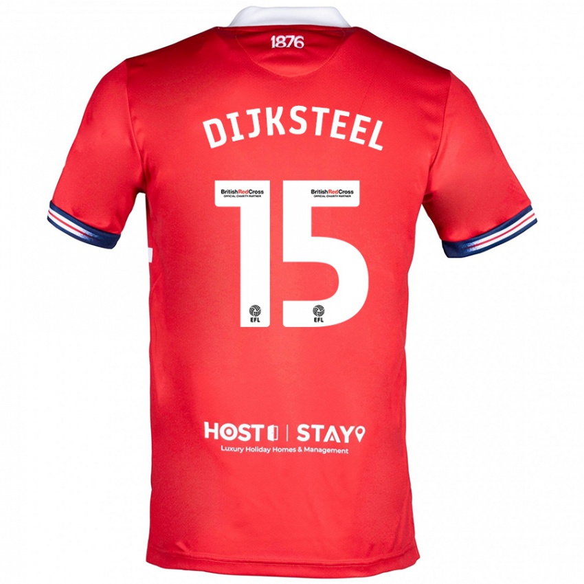 Niño Camiseta Anfernee Dijksteel #15 Rojo 1ª Equipación 2023/24 La Camisa