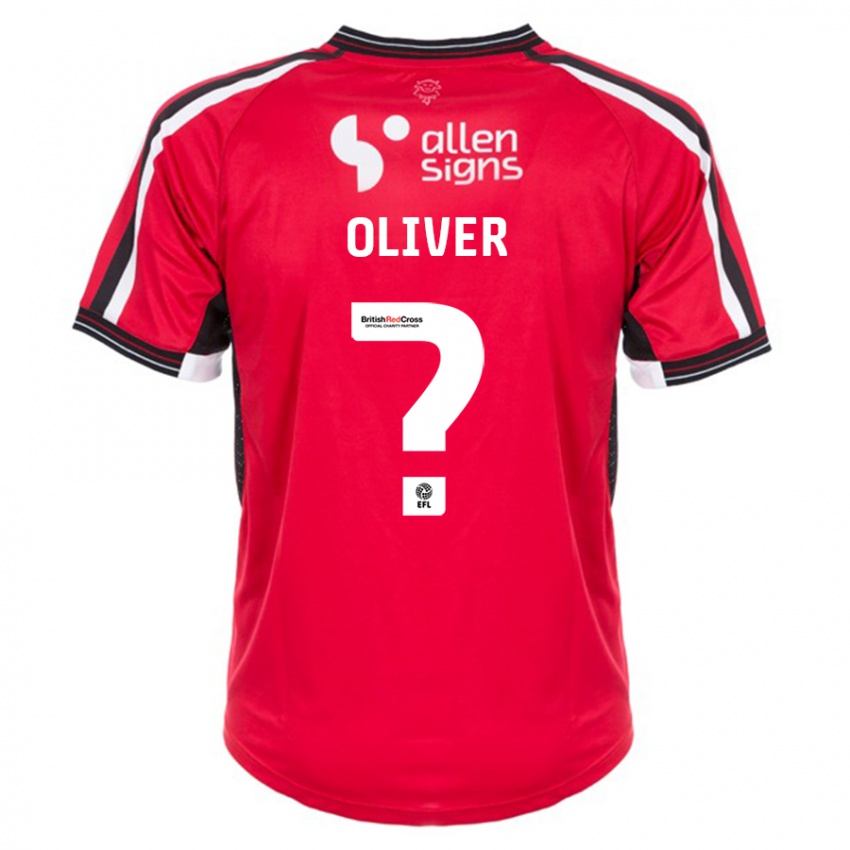 Niño Camiseta Denny Oliver #0 Rojo 1ª Equipación 2023/24 La Camisa