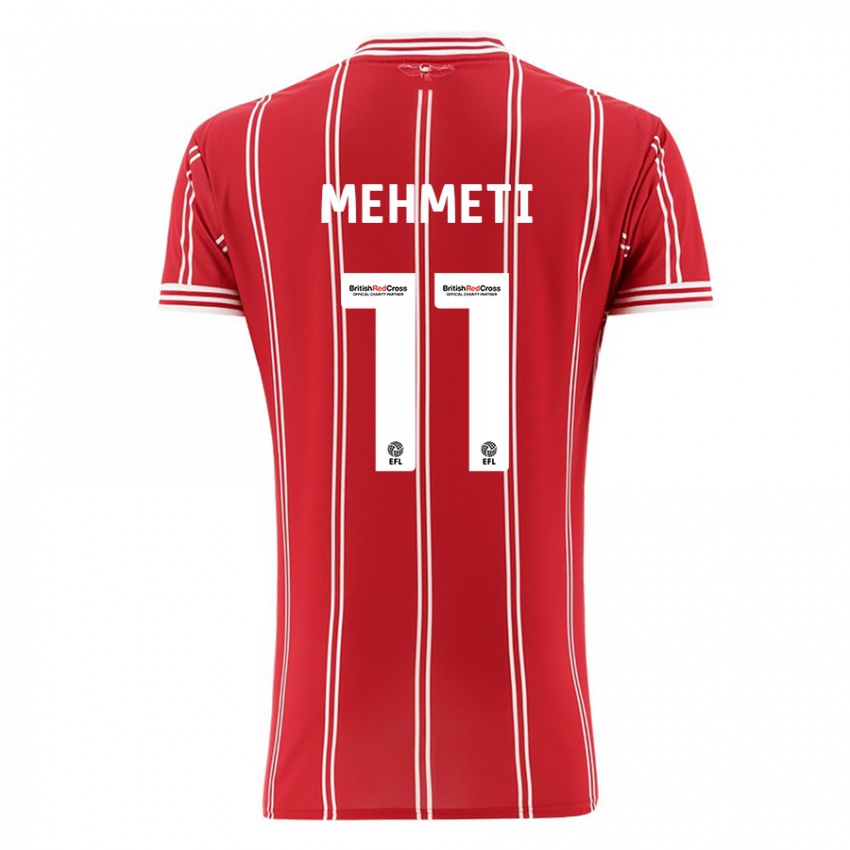 Niño Camiseta Anis Mehmeti #11 Rojo 1ª Equipación 2023/24 La Camisa