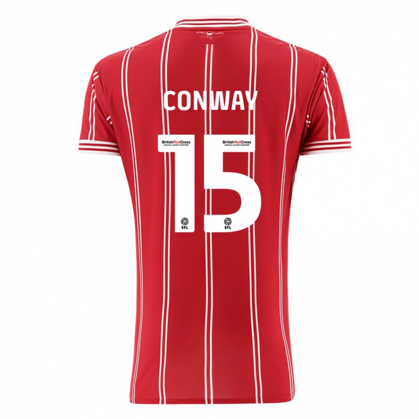 Niño Camiseta Tommy Conway #15 Rojo 1ª Equipación 2023/24 La Camisa