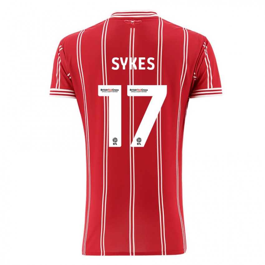 Niño Camiseta Mark Sykes #17 Rojo 1ª Equipación 2023/24 La Camisa