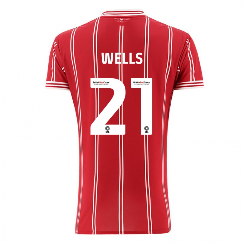 Niño Camiseta Nahki Wells #21 Rojo 1ª Equipación 2023/24 La Camisa