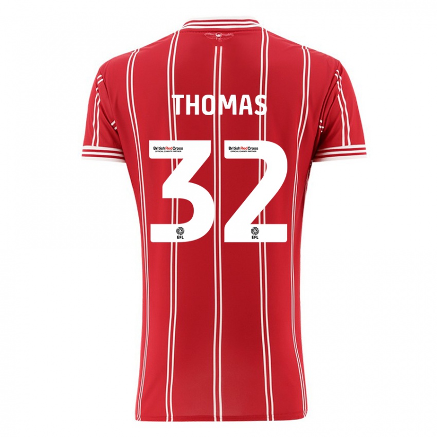 Niño Camiseta Lewis Thomas #32 Rojo 1ª Equipación 2023/24 La Camisa