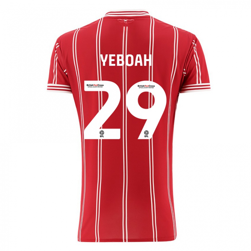 Niño Camiseta Ephraim Yeboah #29 Rojo 1ª Equipación 2023/24 La Camisa