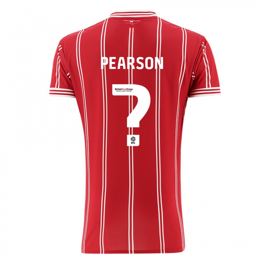 Niño Camiseta Sam Pearson #0 Rojo 1ª Equipación 2023/24 La Camisa