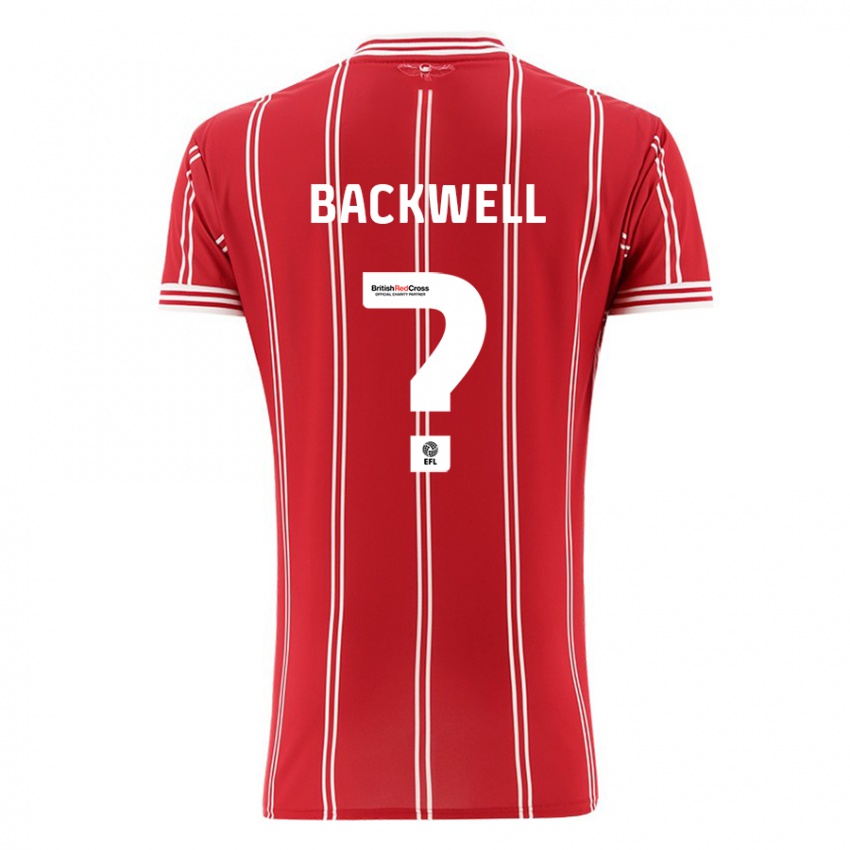 Niño Camiseta Tommy Backwell #0 Rojo 1ª Equipación 2023/24 La Camisa