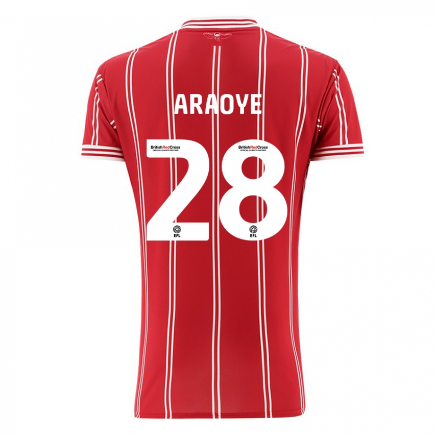 Niño Camiseta Raphael Araoye #28 Rojo 1ª Equipación 2023/24 La Camisa