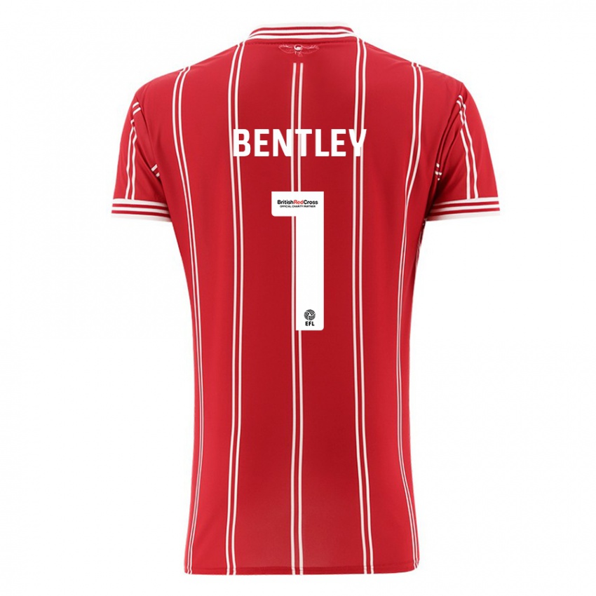 Niño Camiseta Fran Bentley #1 Rojo 1ª Equipación 2023/24 La Camisa