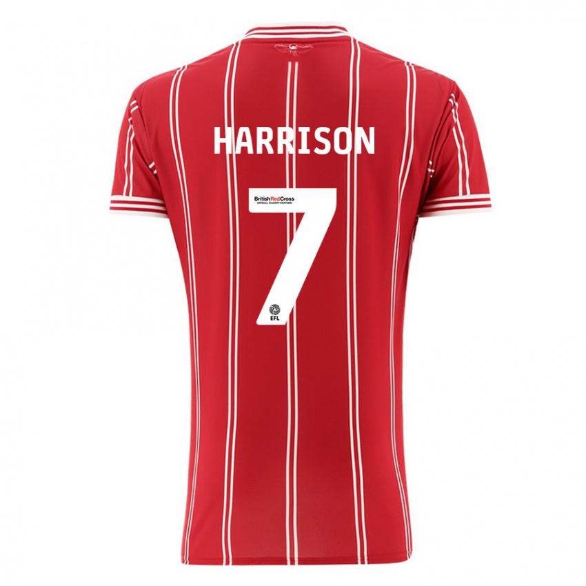 Niño Camiseta Abi Harrison #7 Rojo 1ª Equipación 2023/24 La Camisa