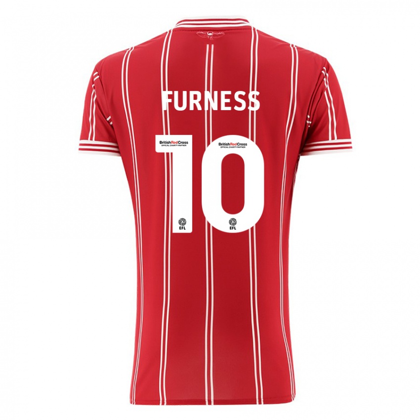 Niño Camiseta Rachel Furness #10 Rojo 1ª Equipación 2023/24 La Camisa