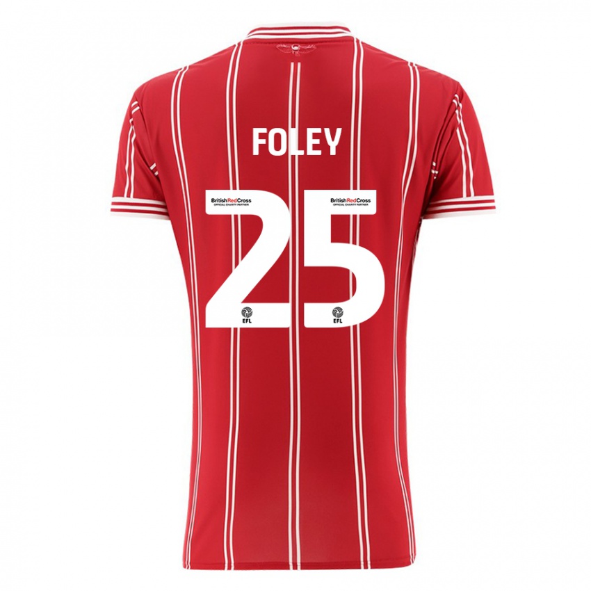 Niño Camiseta Erin Foley #25 Rojo 1ª Equipación 2023/24 La Camisa