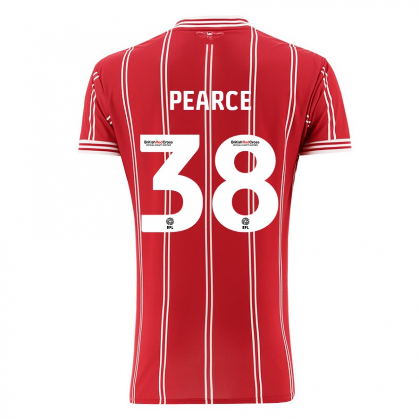 Niño Camiseta Manon Pearce #38 Rojo 1ª Equipación 2023/24 La Camisa