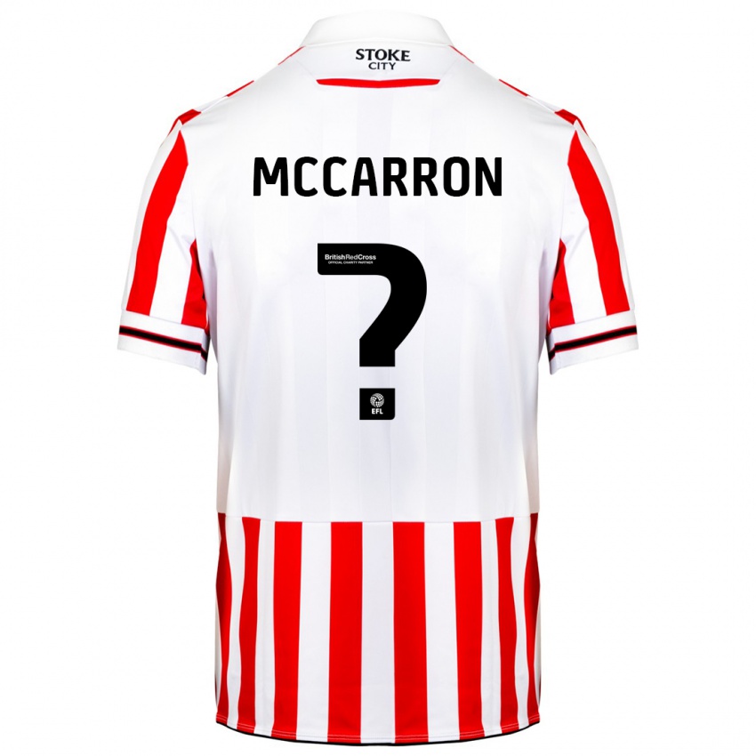 Niño Camiseta Liam Mccarron #0 Rojo Blanco 1ª Equipación 2023/24 La Camisa