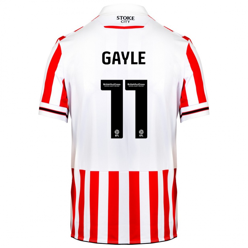 Niño Camiseta Dwight Gayle #11 Rojo Blanco 1ª Equipación 2023/24 La Camisa
