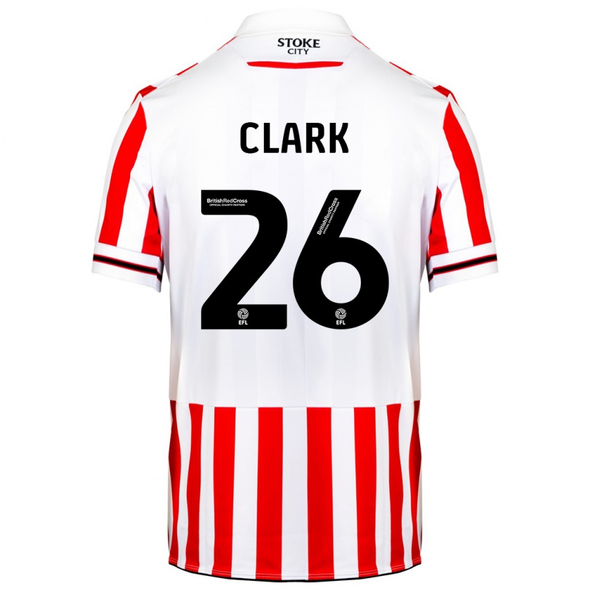 Niño Camiseta Ciaran Clark #26 Rojo Blanco 1ª Equipación 2023/24 La Camisa