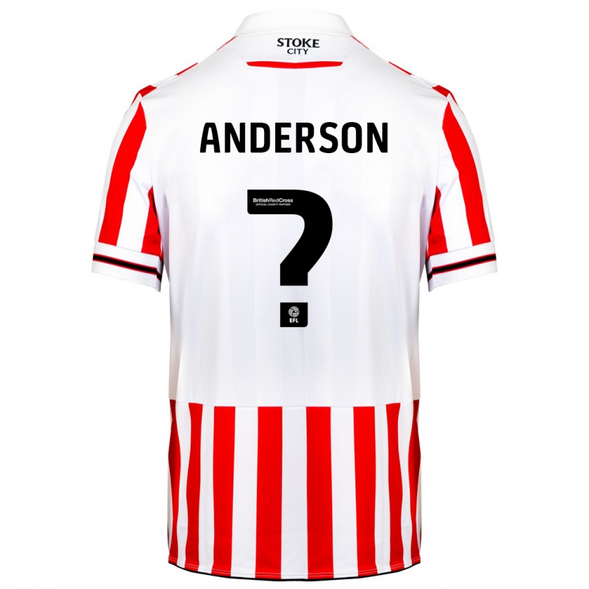 Niño Camiseta Freddie Anderson #0 Rojo Blanco 1ª Equipación 2023/24 La Camisa