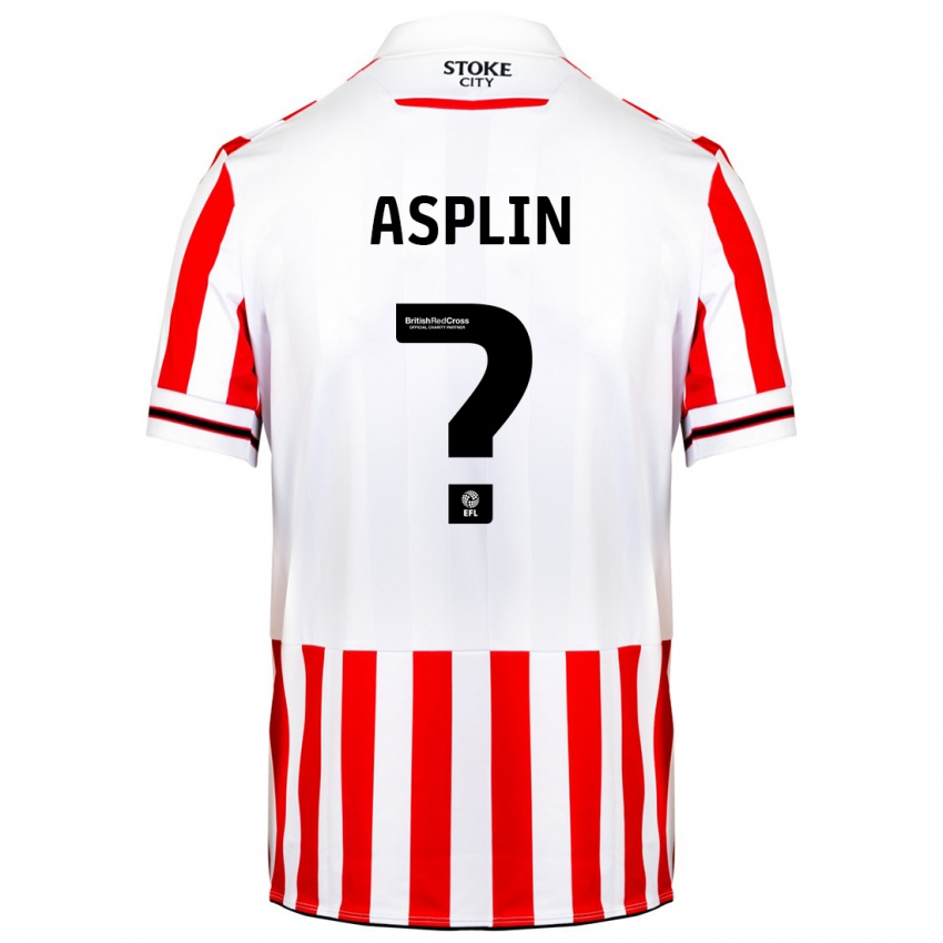 Niño Camiseta Max Asplin #0 Rojo Blanco 1ª Equipación 2023/24 La Camisa