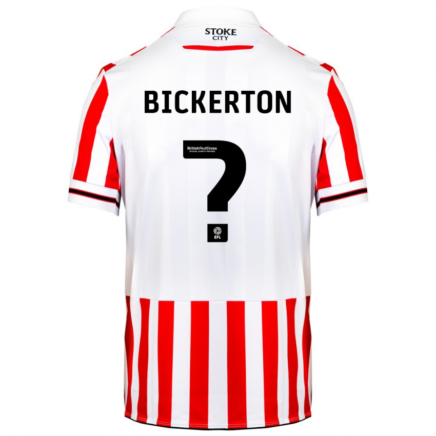 Niño Camiseta Josh Bickerton #0 Rojo Blanco 1ª Equipación 2023/24 La Camisa