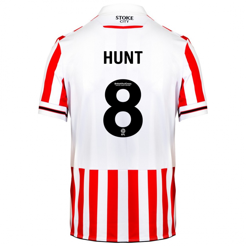 Niño Camiseta Abby Hunt #8 Rojo Blanco 1ª Equipación 2023/24 La Camisa