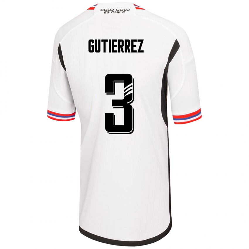 Niño Camiseta Daniel Gutiérrez #3 Blanco 1ª Equipación 2023/24 La Camisa