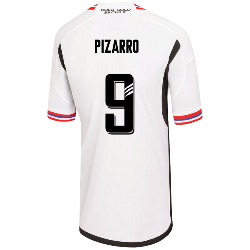 Niño Camiseta Damián Pizarro #9 Blanco 1ª Equipación 2023/24 La Camisa