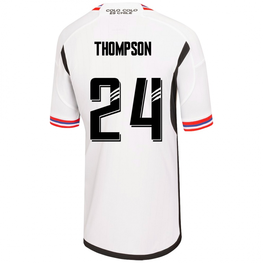 Niño Camiseta Jordhy Thompson #24 Blanco 1ª Equipación 2023/24 La Camisa