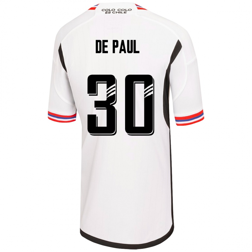 Niño Camiseta Fernando De Paul #30 Blanco 1ª Equipación 2023/24 La Camisa