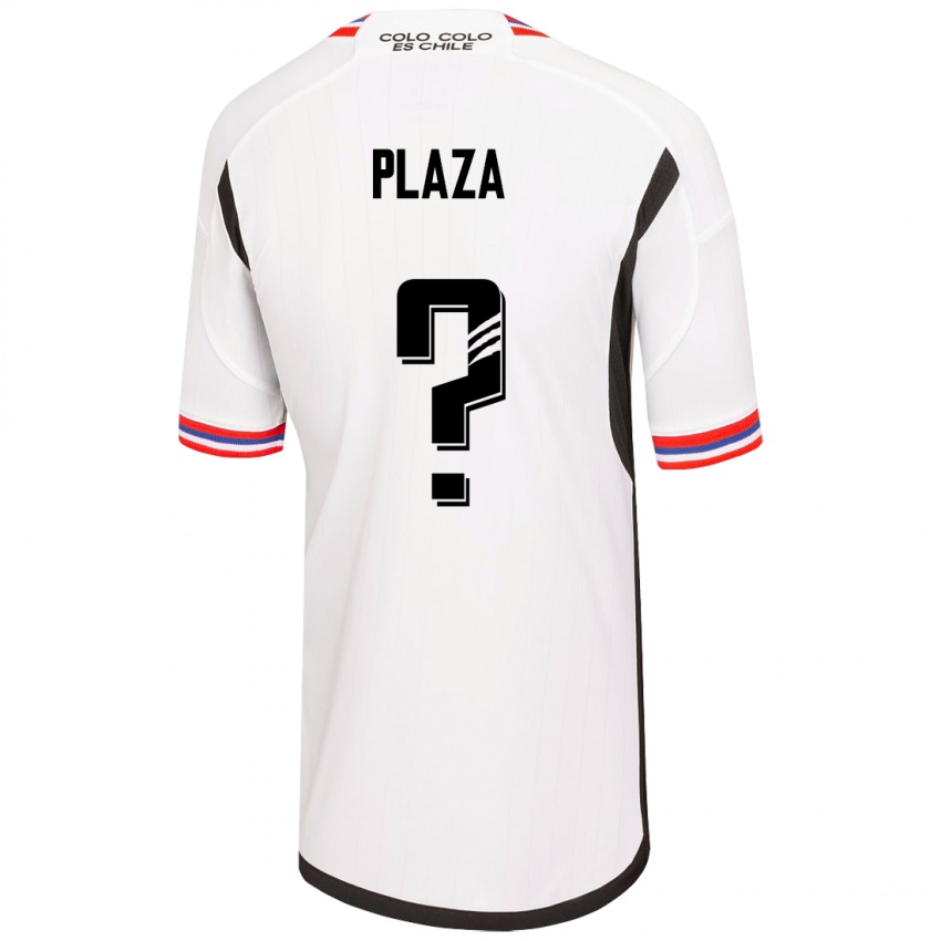 Niño Camiseta Diego Plaza #0 Blanco 1ª Equipación 2023/24 La Camisa