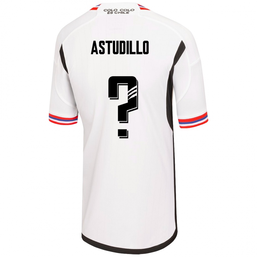 Niño Camiseta Jerall Astudillo #0 Blanco 1ª Equipación 2023/24 La Camisa