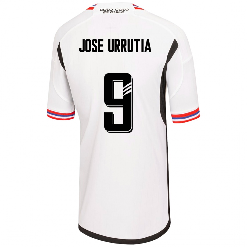 Niño Camiseta María José Urrutia #9 Blanco 1ª Equipación 2023/24 La Camisa
