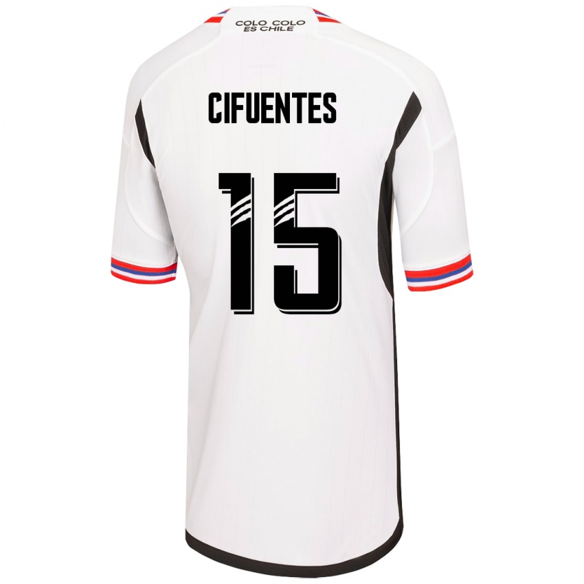Niño Camiseta Anaís Cifuentes #15 Blanco 1ª Equipación 2023/24 La Camisa