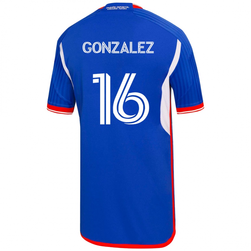 Niño Camiseta Monserratt González #16 Azul 1ª Equipación 2023/24 La Camisa