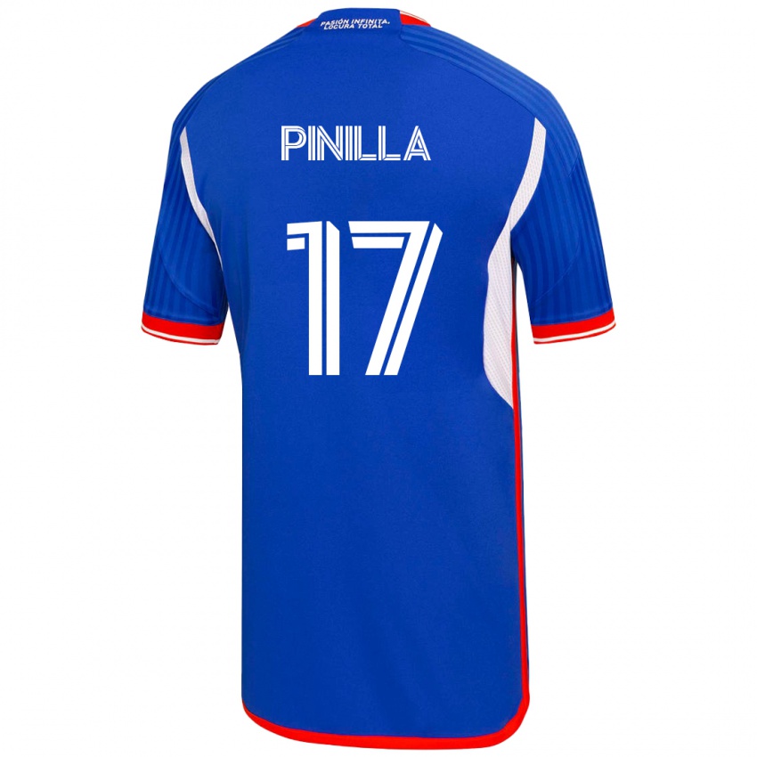 Niño Camiseta Fernanda Pinilla #17 Azul 1ª Equipación 2023/24 La Camisa