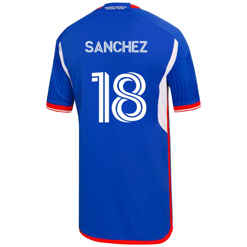 Niño Camiseta Bárbara Sánchez #18 Azul 1ª Equipación 2023/24 La Camisa