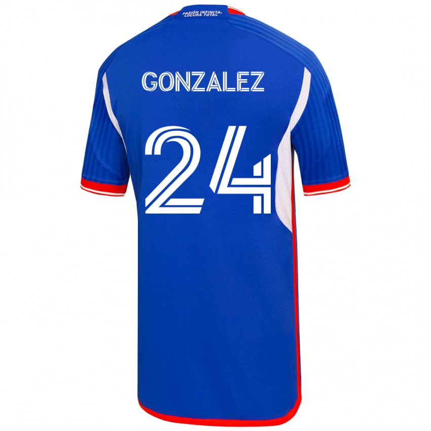 Niño Camiseta Emma González #24 Azul 1ª Equipación 2023/24 La Camisa
