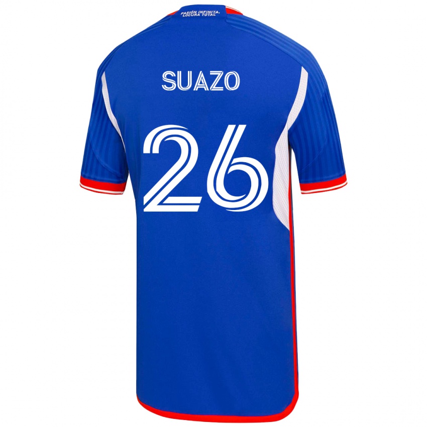 Niño Camiseta Gretzel Suazo #26 Azul 1ª Equipación 2023/24 La Camisa