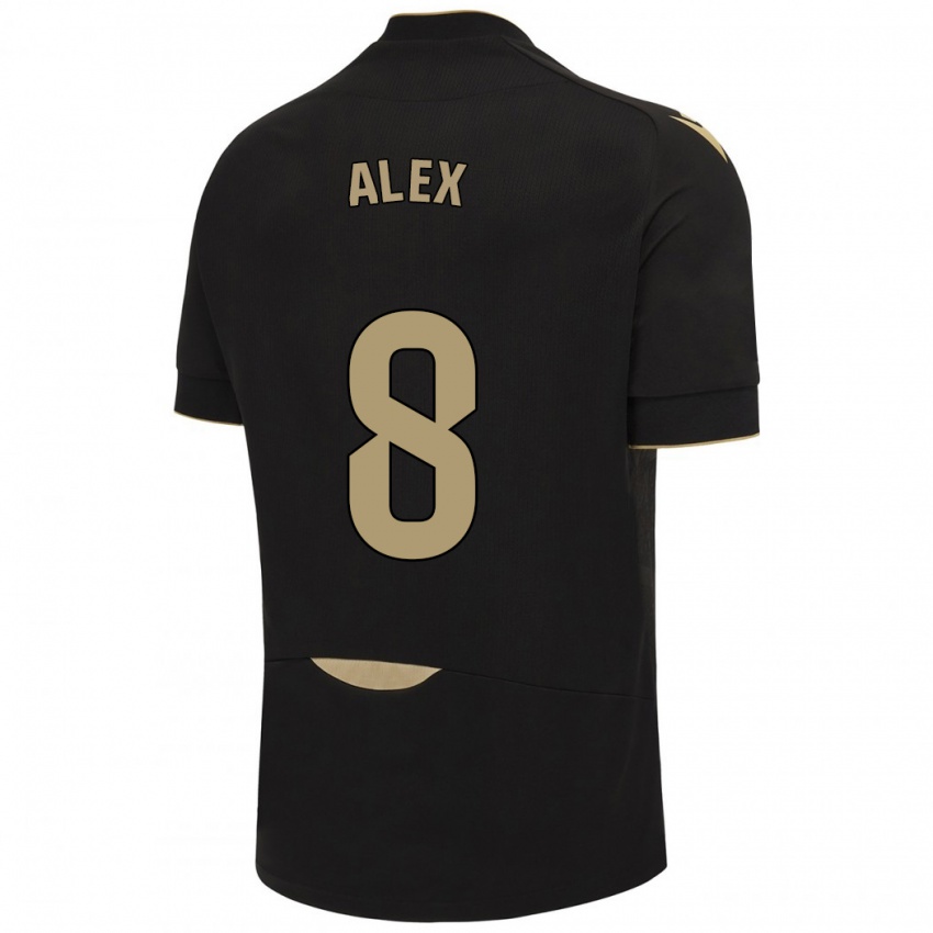 Niño Camiseta Álex Fernández #8 Negro 2ª Equipación 2023/24 La Camisa