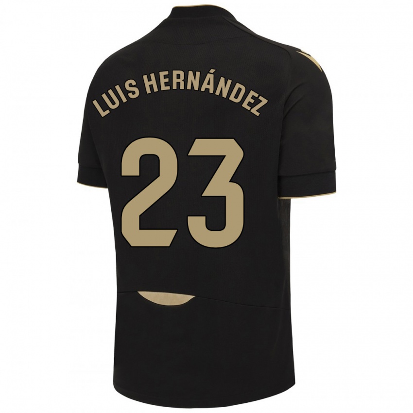 Niño Camiseta Luis Hernández #23 Negro 2ª Equipación 2023/24 La Camisa