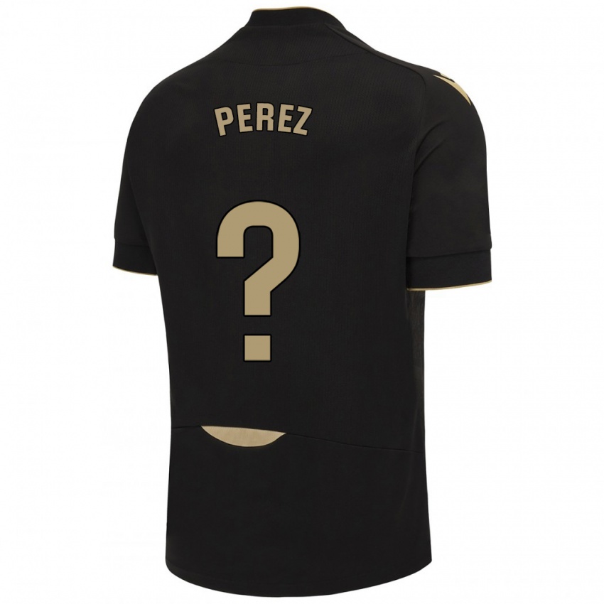 Niño Camiseta Ángel Pérez #0 Negro 2ª Equipación 2023/24 La Camisa