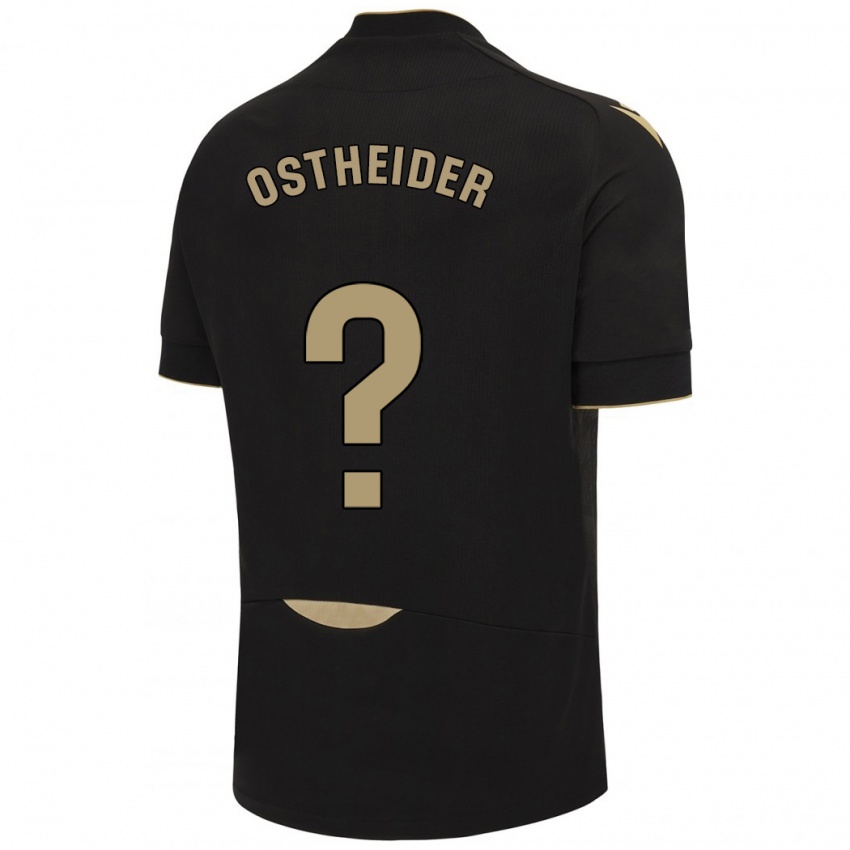 Niño Camiseta Joachim Ostheider #0 Negro 2ª Equipación 2023/24 La Camisa