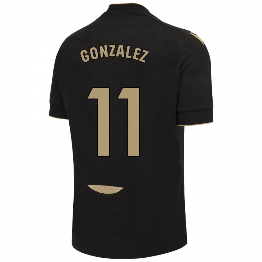 Niño Camiseta Chus González #11 Negro 2ª Equipación 2023/24 La Camisa