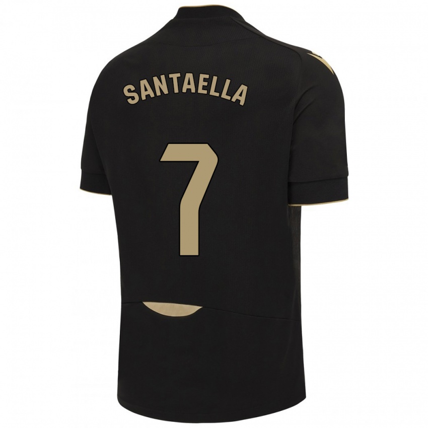 Niño Camiseta Natalia Santaella Picón #7 Negro 2ª Equipación 2023/24 La Camisa