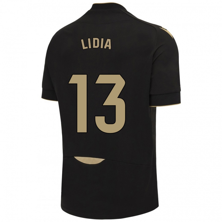 Niño Camiseta Lidia Rincón García #13 Negro 2ª Equipación 2023/24 La Camisa