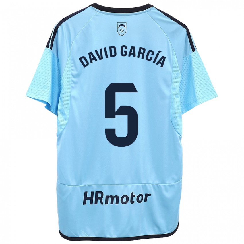 Niño Camiseta David García #5 Azul 2ª Equipación 2023/24 La Camisa