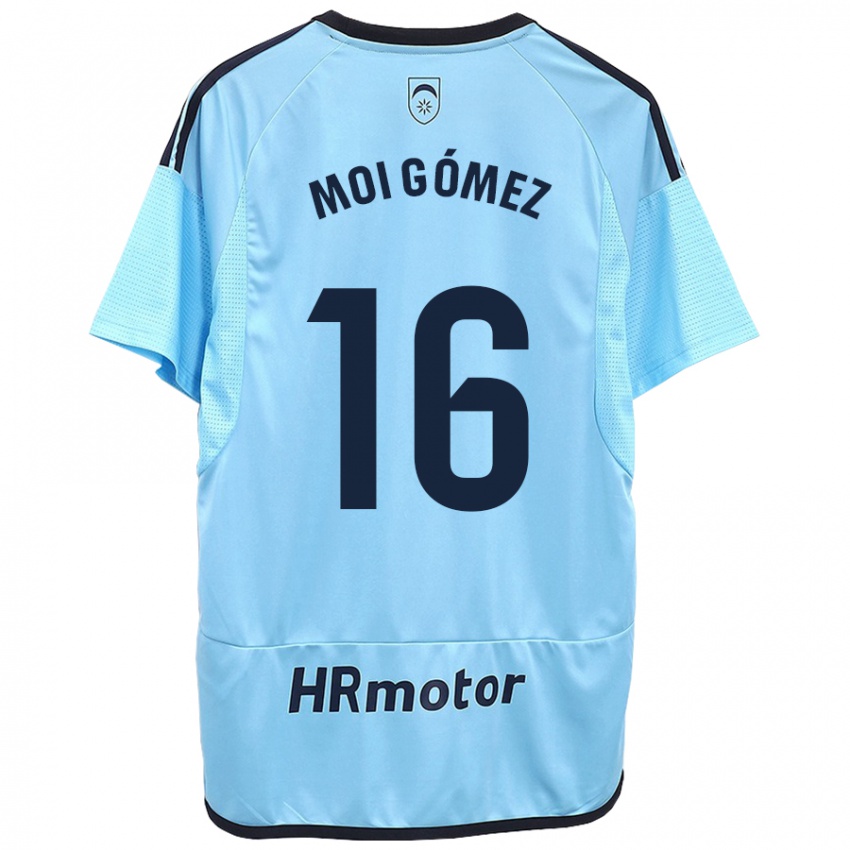 Niño Camiseta Moi Gómez #16 Azul 2ª Equipación 2023/24 La Camisa