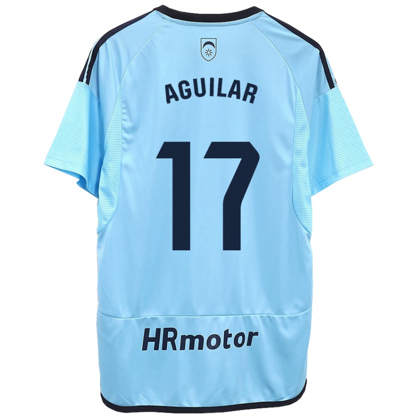 Niño Camiseta Eneko Aguilar #17 Azul 2ª Equipación 2023/24 La Camisa